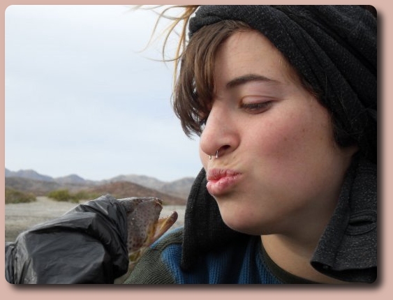 Baja beach trip fish kiss