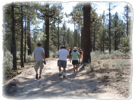 Off on a mountain hike at Laguna Hanson