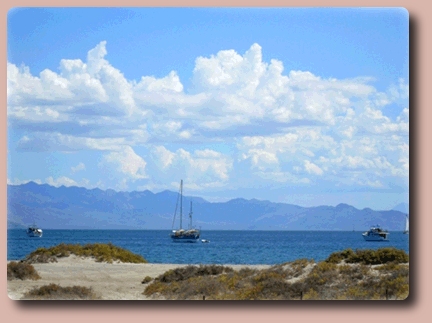 Sailboats in Bahia de Los Angeles